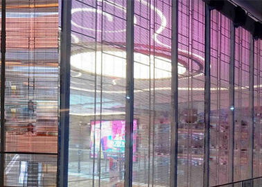 中国 1R1G1B P12mmの店の広告のための高く透明なガラス壁LEDスクリーン サプライヤー